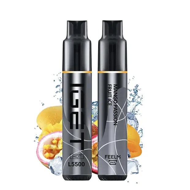 Mango Passion Fruit Ice, IGET HOT 5500 Puffs