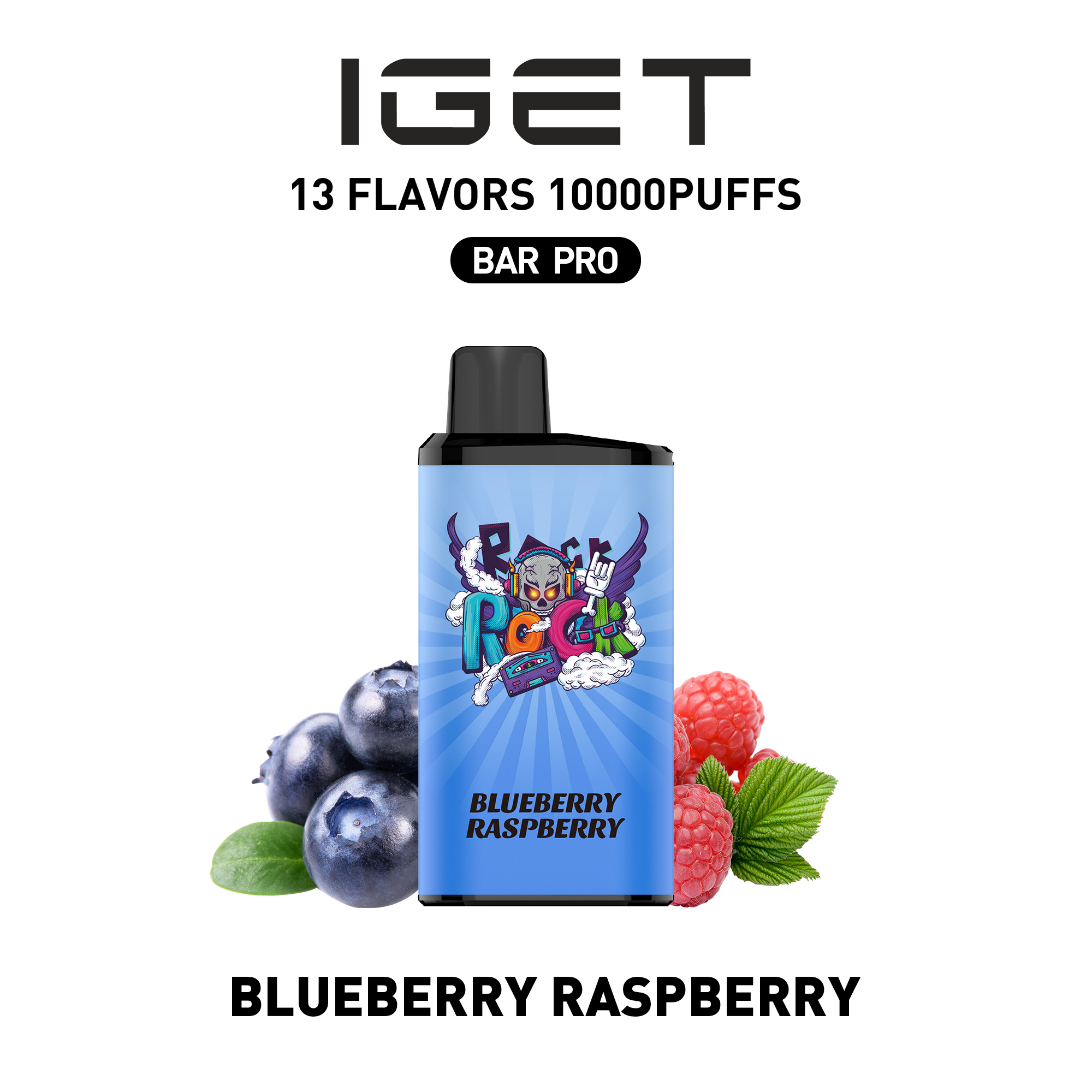 IGET Bar PRO 10000, Blueberry Raspberry