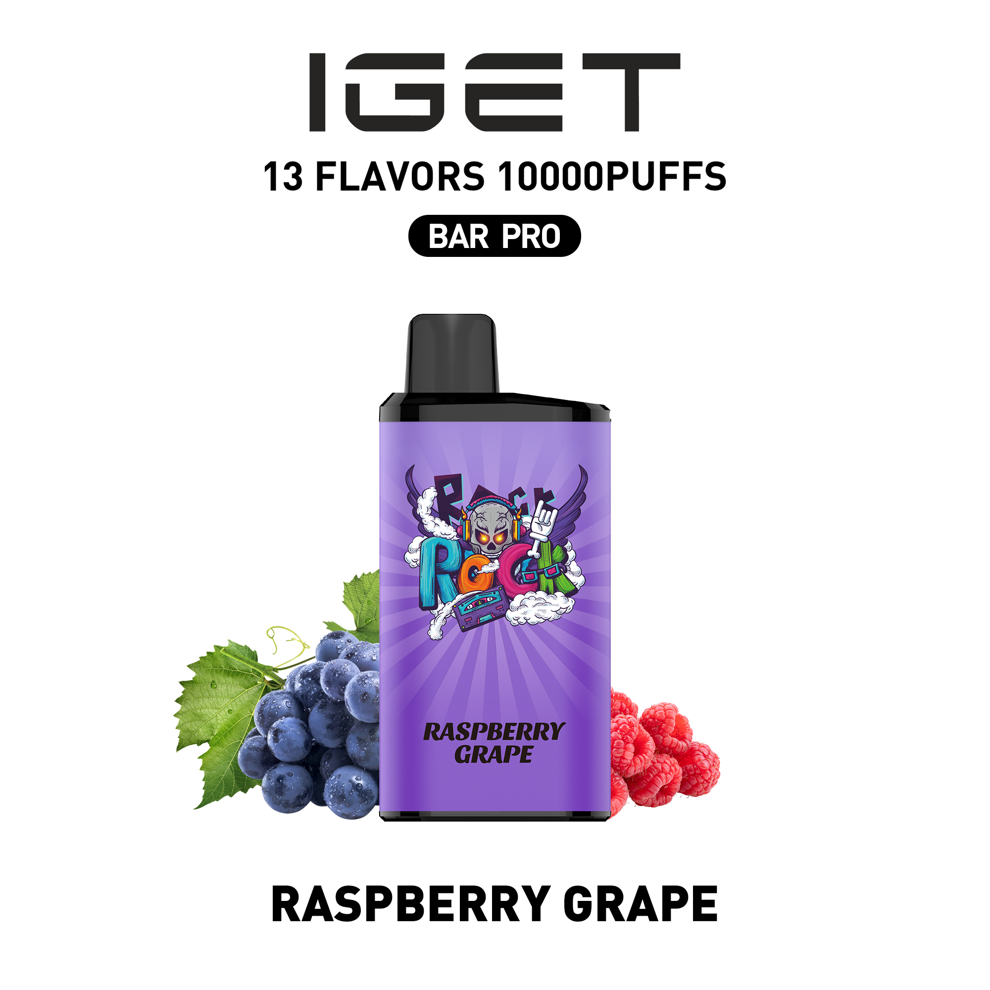 IGET Bar PRO 10000, Raspberry Grape