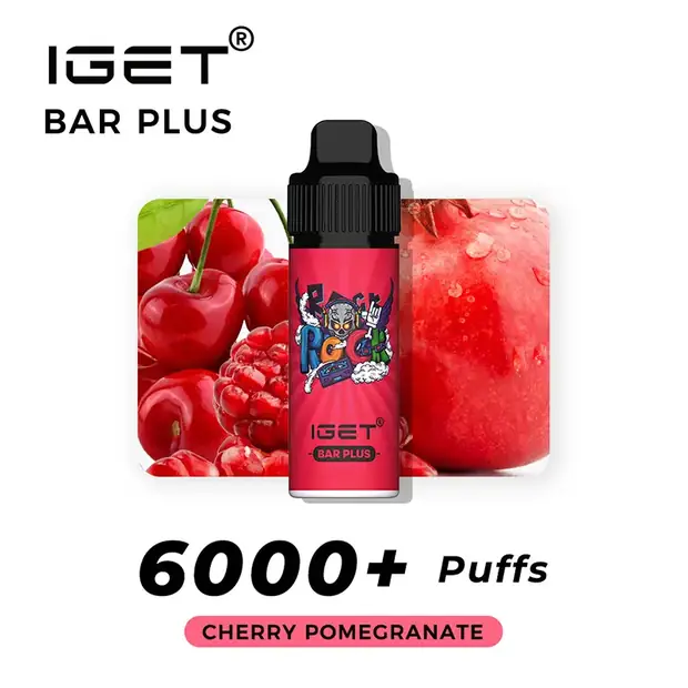 Cherry Pomegranate, IGET Bar Plus 6000 Puffs