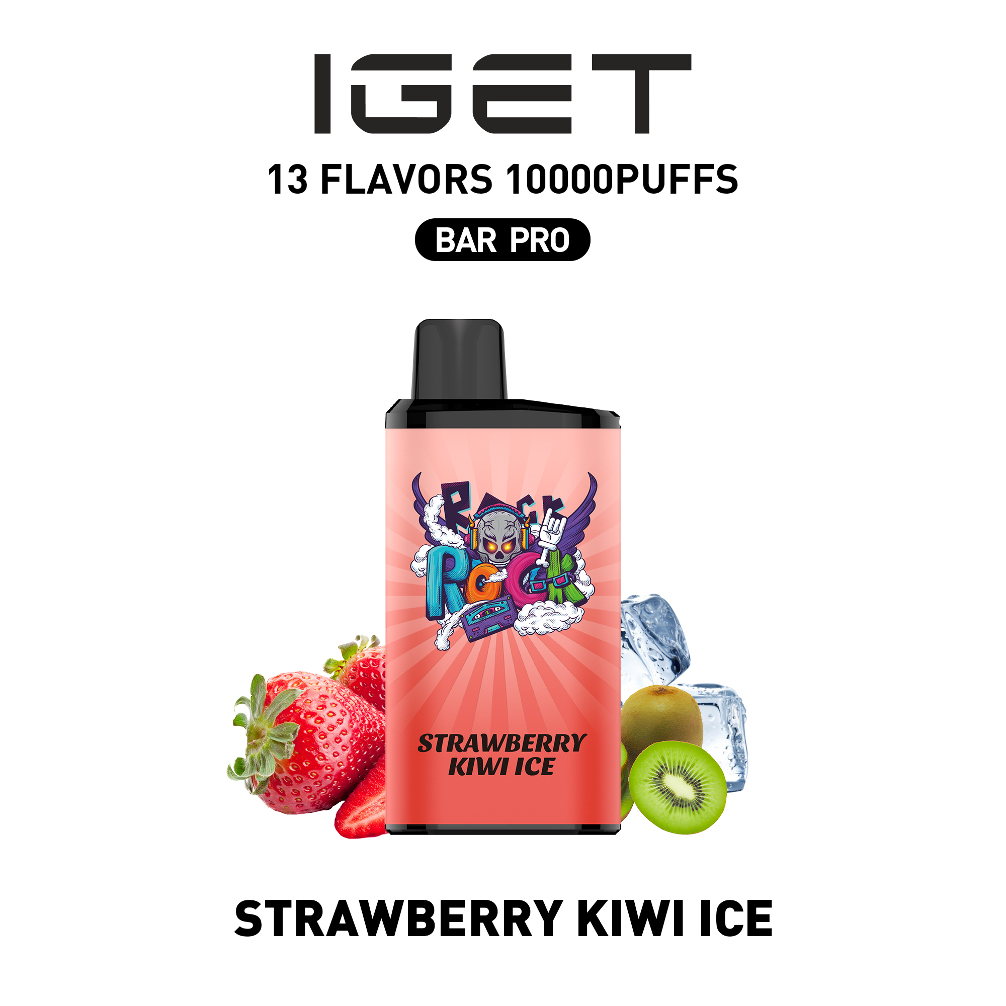 IGET Bar PRO 10000, Strawberry Kiwi Ice