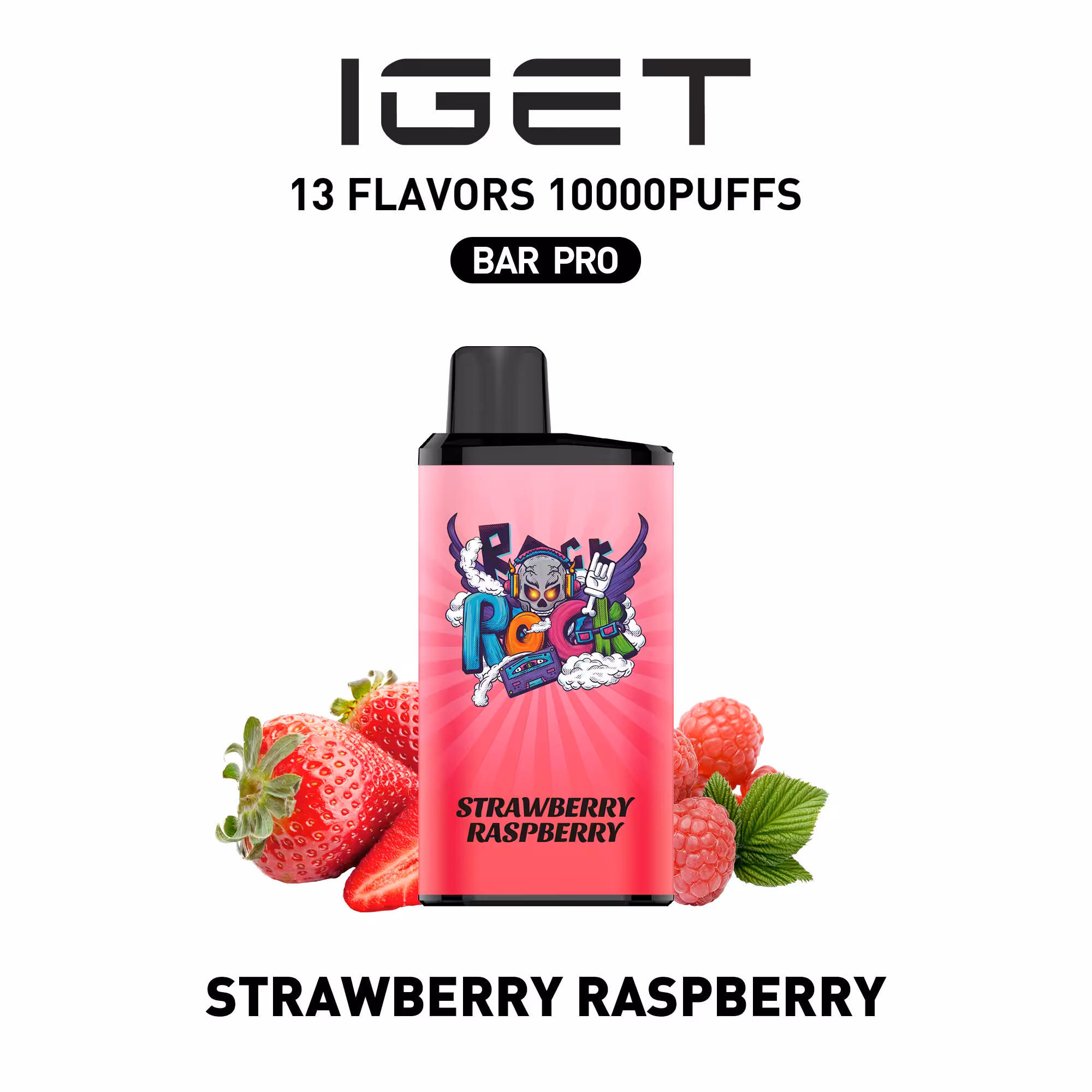 IGET Bar PRO 10000, Strawberry Raspberry