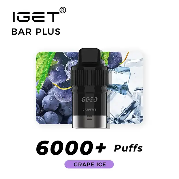 Nicotine Free IGET Bar Plus Pod 6000 Puffs