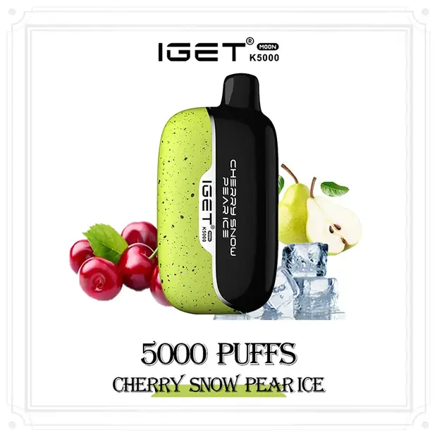 Cherry Snow Pear Ice, IGET Moon 5000 Puffs