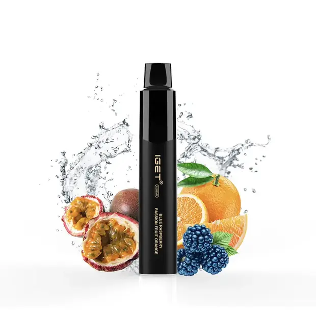 Blue Raspberry Passion Fruit Orange, IGET Legend 4000 Puffs