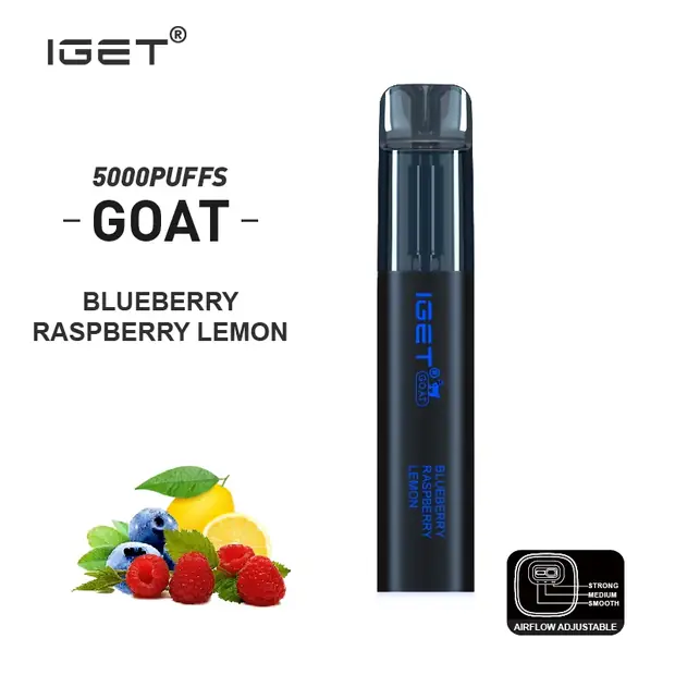 Blueberry Raspberry Lemon, IGET Goat 5000 Puffs