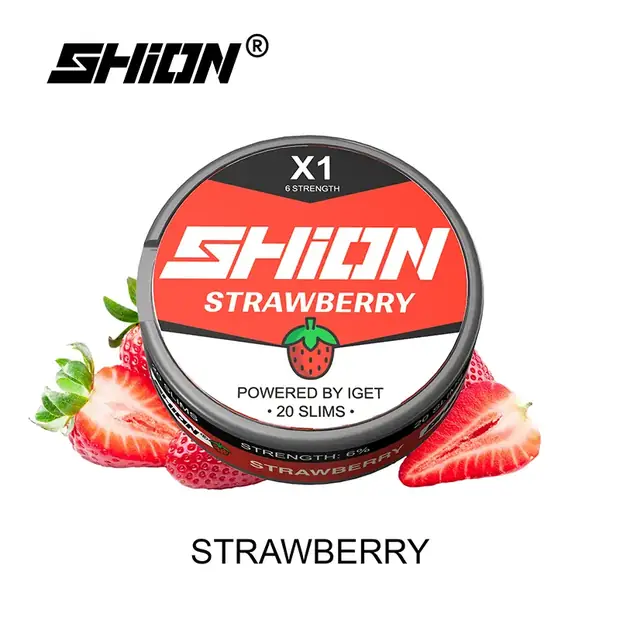 Strawberry, IGET SHION X1 Nicotine Pouch 6mg