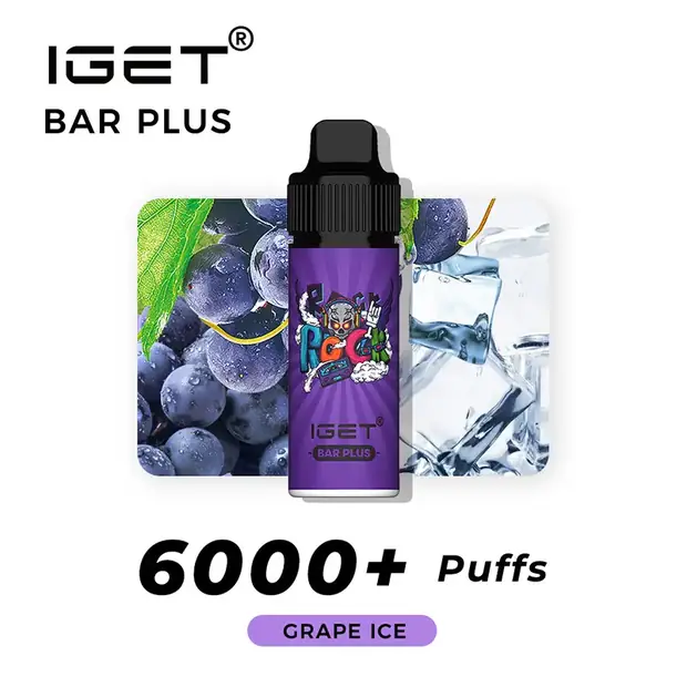 Grape Ice, IGET Bar Plus 6000 Puffs