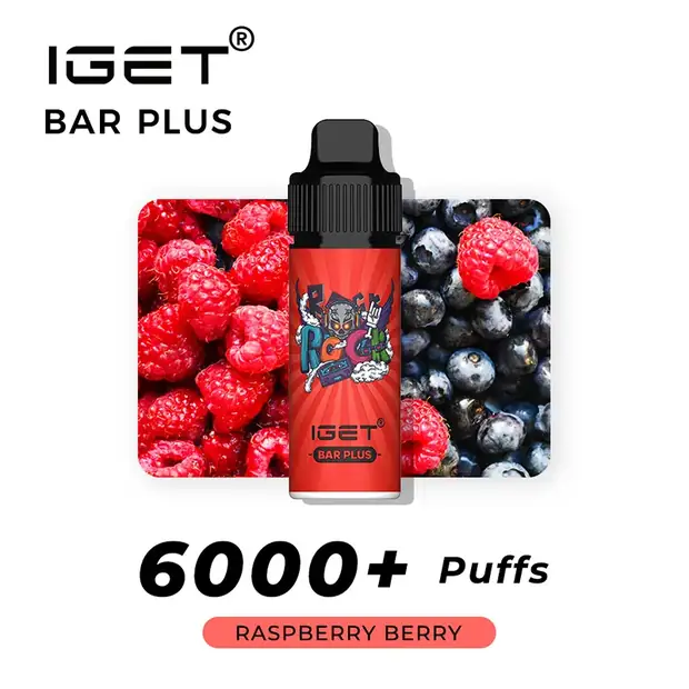 Raspberry Berry, IGET Bar Plus 6000 Puffs