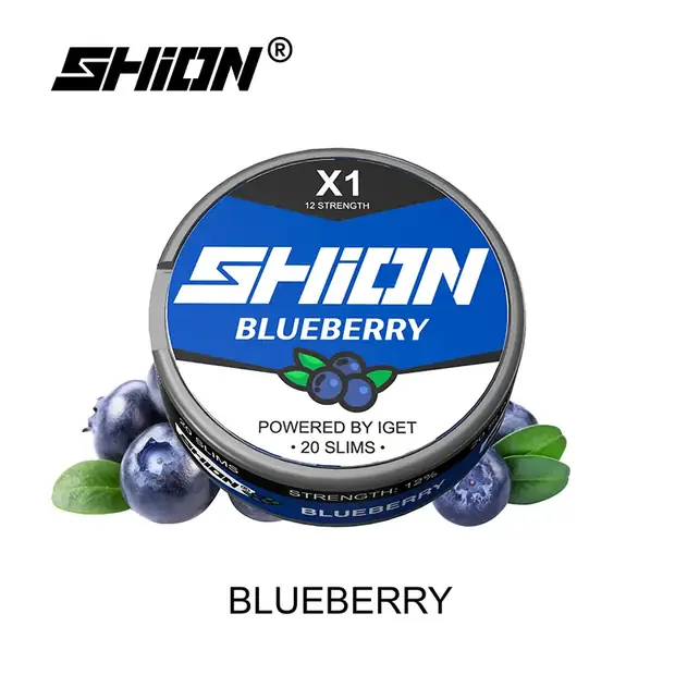 Blueberry Ice, IGET SHION X1 Nicotine Pouch 12mg