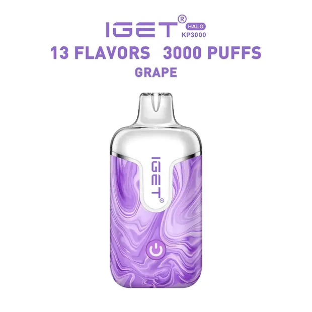 Grape, IGET Halo Vape Kit 3000 Puffs