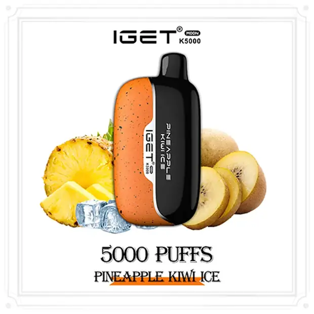 Pineapple Kiwi Ice, IGET Moon 5000 Puffs