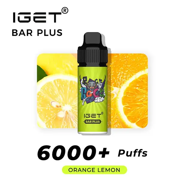Orange Lemon, IGET Bar Plus 6000 Puffs