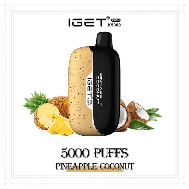 Pineapple Coconut, IGET Moon 5000 Puffs