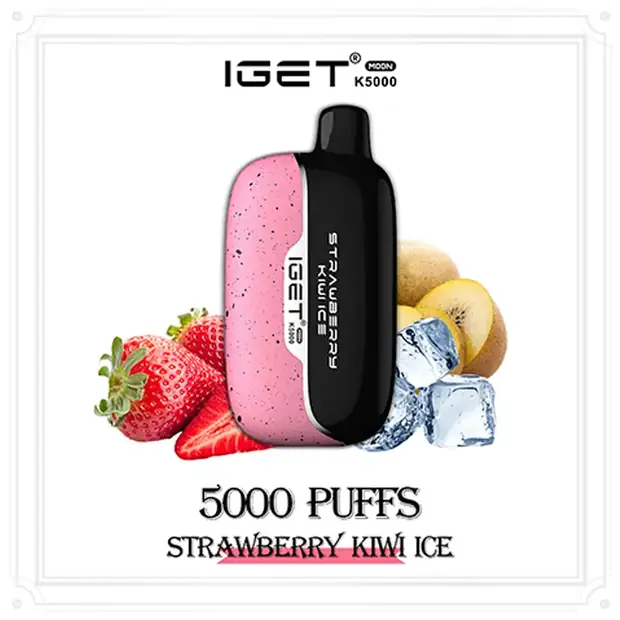 Strawberry Kiwi Ice, IGET Moon 5000 Puffs