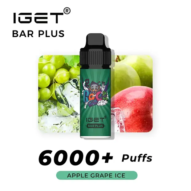 Apple Grape Ice, IGET Bar Plus 6000 Puffs