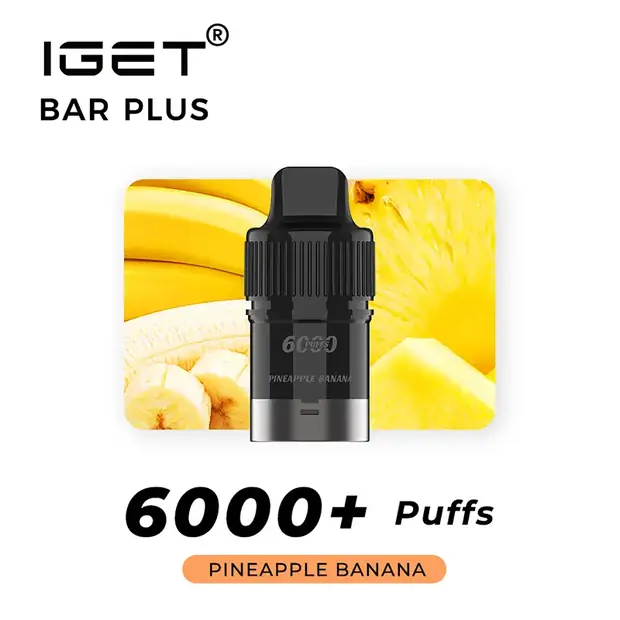 Pineapple Banana, IGET Bar Plus Pod 6000 Puffs