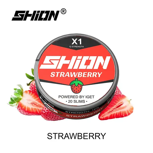 Strawberry, IGET SHION X1 Nicotine Pouch 12mg