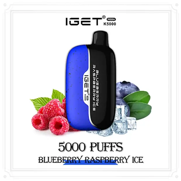 Blueberry Raspberry Ice, IGET Moon 5000 Puffs